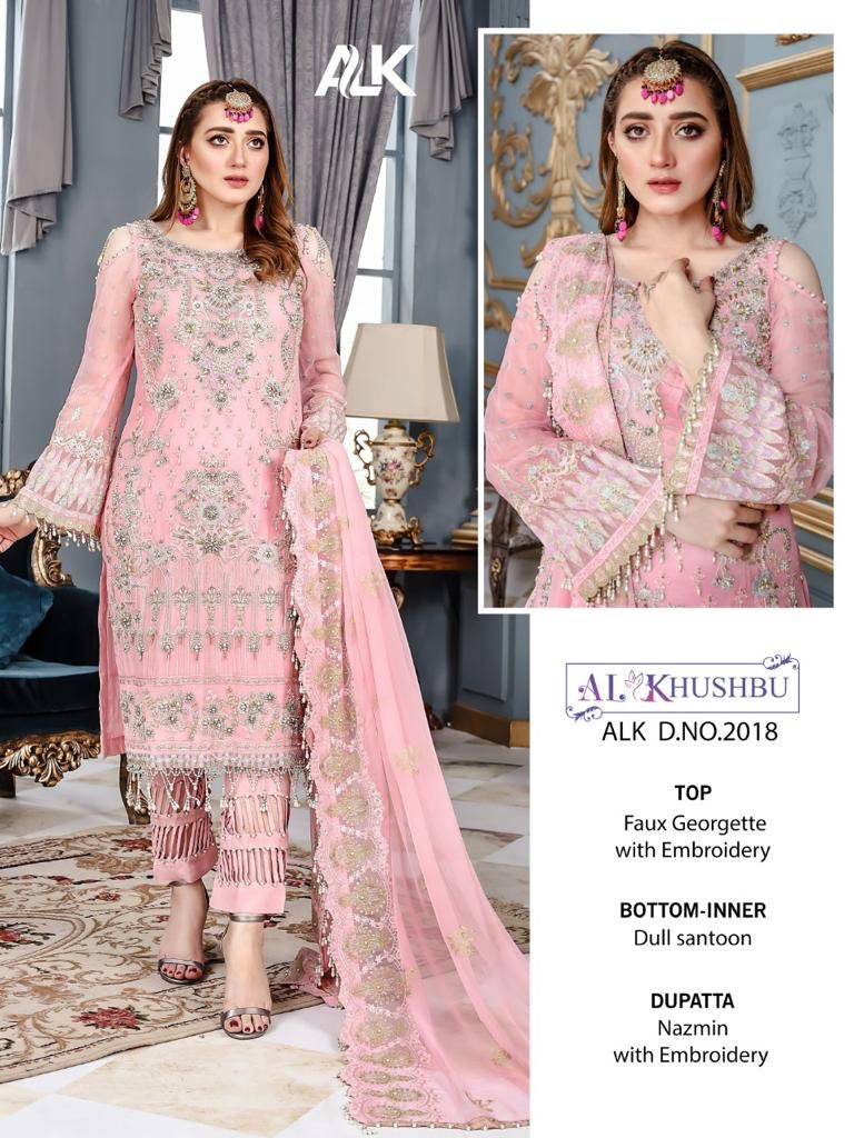 al khushbu 2018 georgette catchy look salwar suit Single