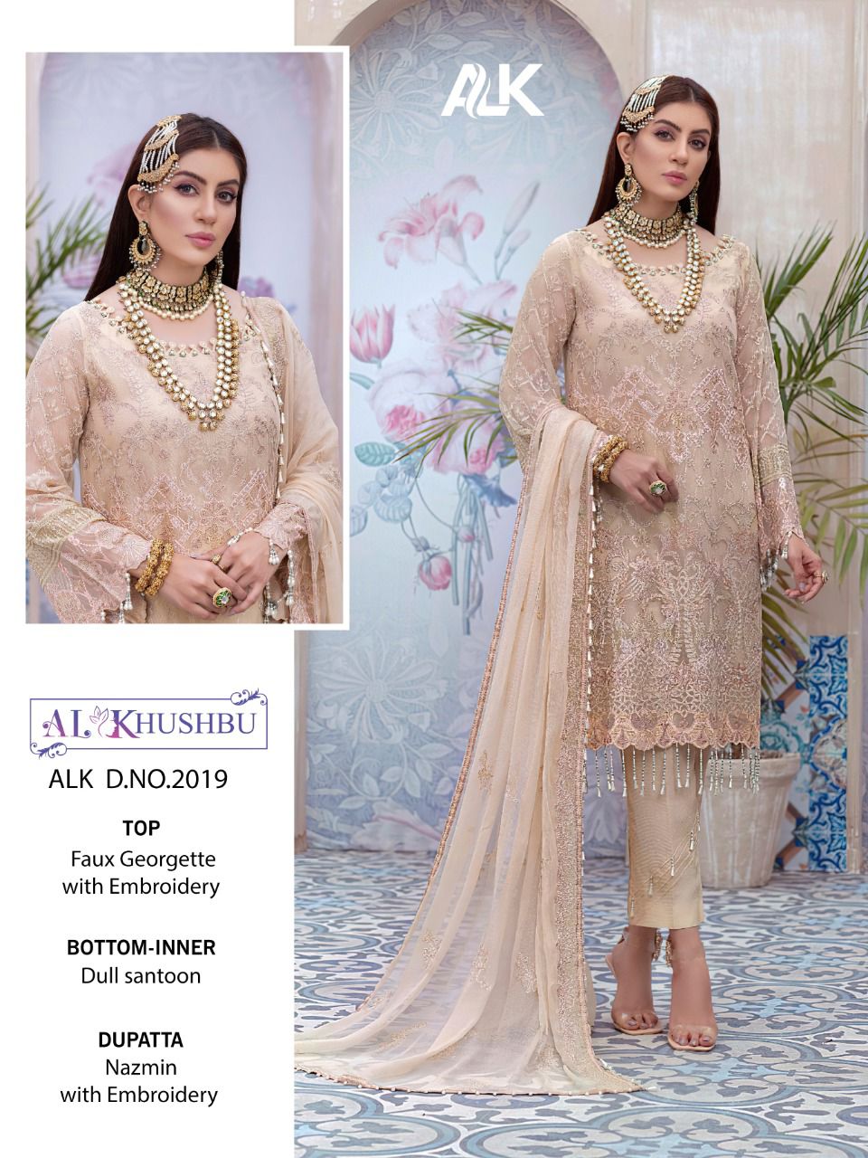 al khushbu 2019 georgette catchy look salwar suit single