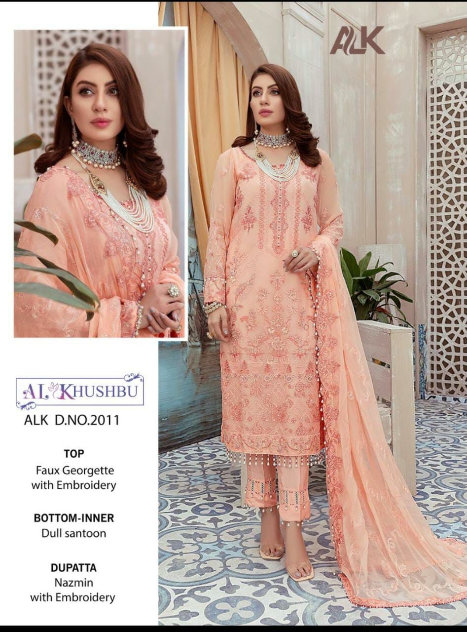 al khushbu 2011 georgette regal look salwar suit single