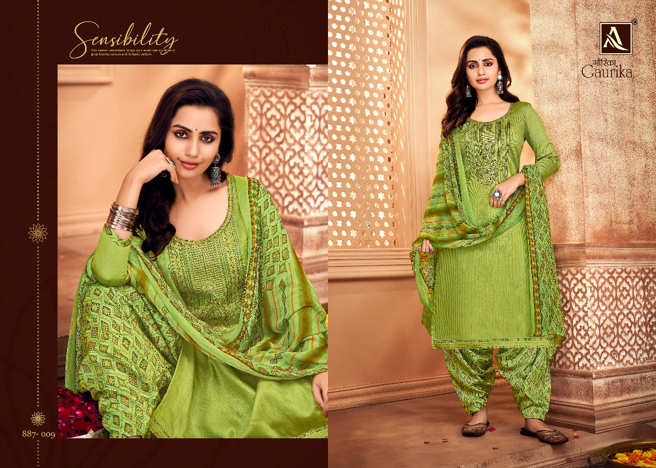 alok suit gaurika zam exclusive print salwar suit catalog