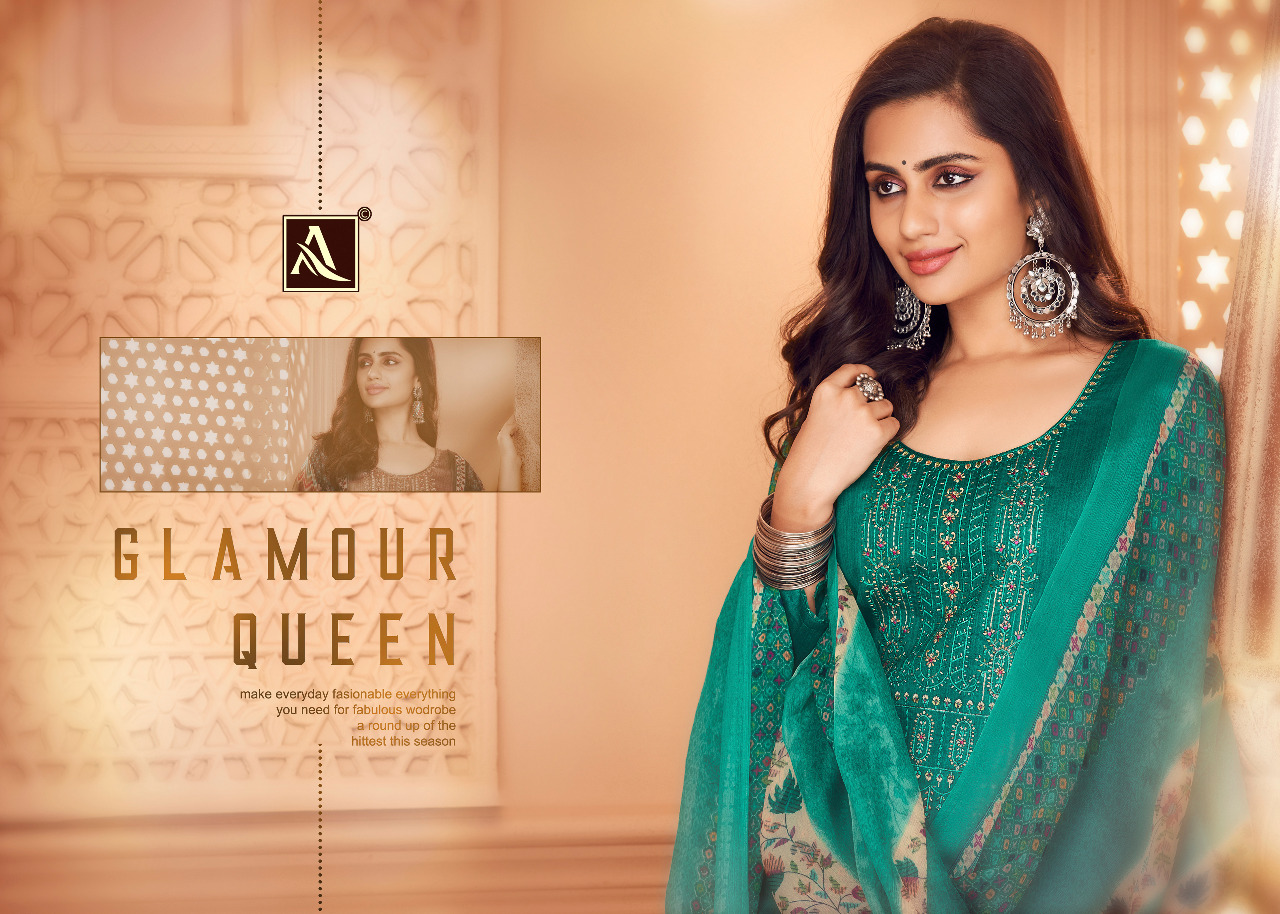 alok suit gaurika zam exclusive print salwar suit catalog