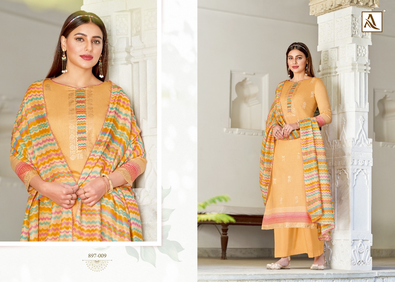 alok suit golden girl jam cotton elegant look salwar suit catalog