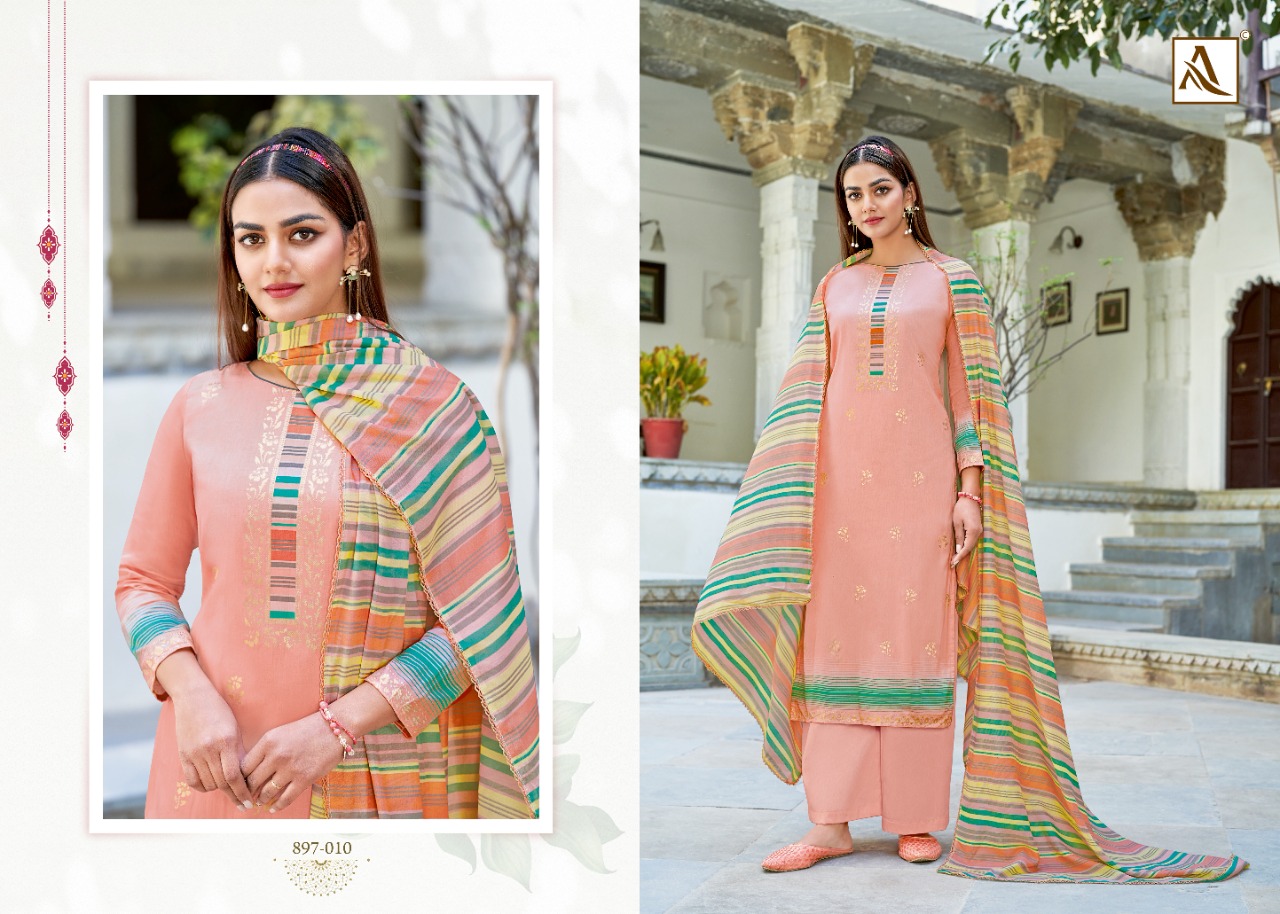 alok suit golden girl jam cotton elegant look salwar suit catalog