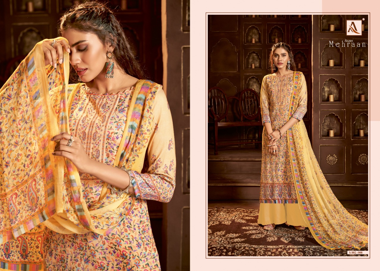 alok suit mehraan cotton exclusive print salwar suit catalog