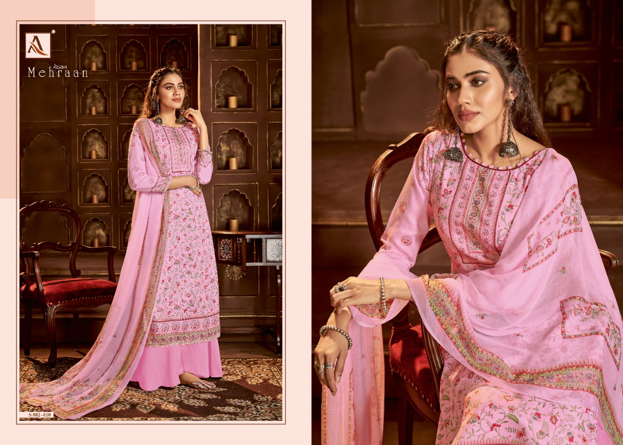 alok suit mehraan cotton exclusive print salwar suit catalog