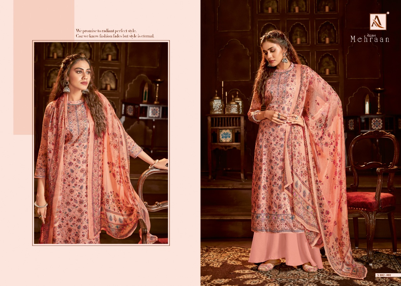 alok suit mehraan cotton exclusive print salwar suit catalog