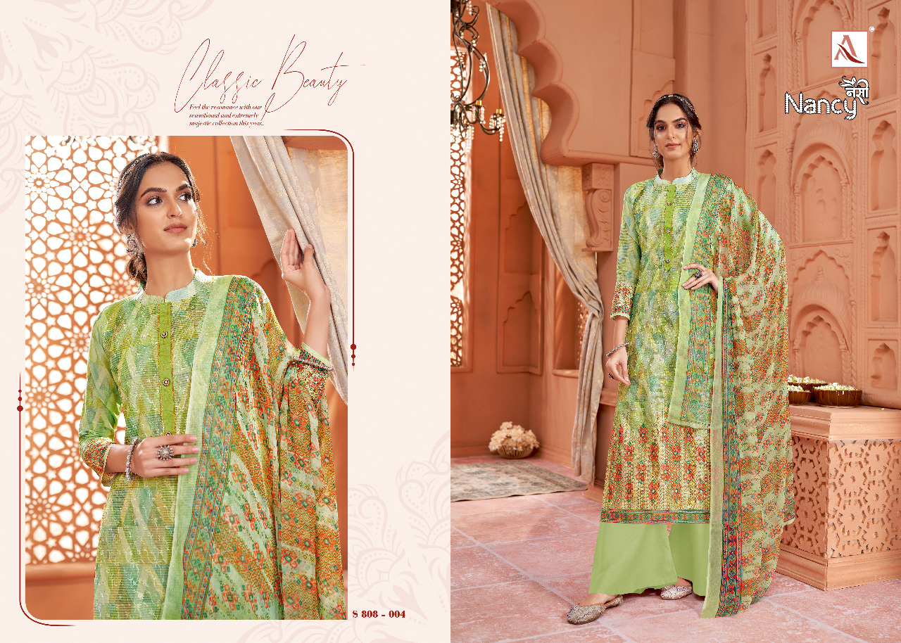 alok suit nancy jam cotton elegant look salwar suit catalog