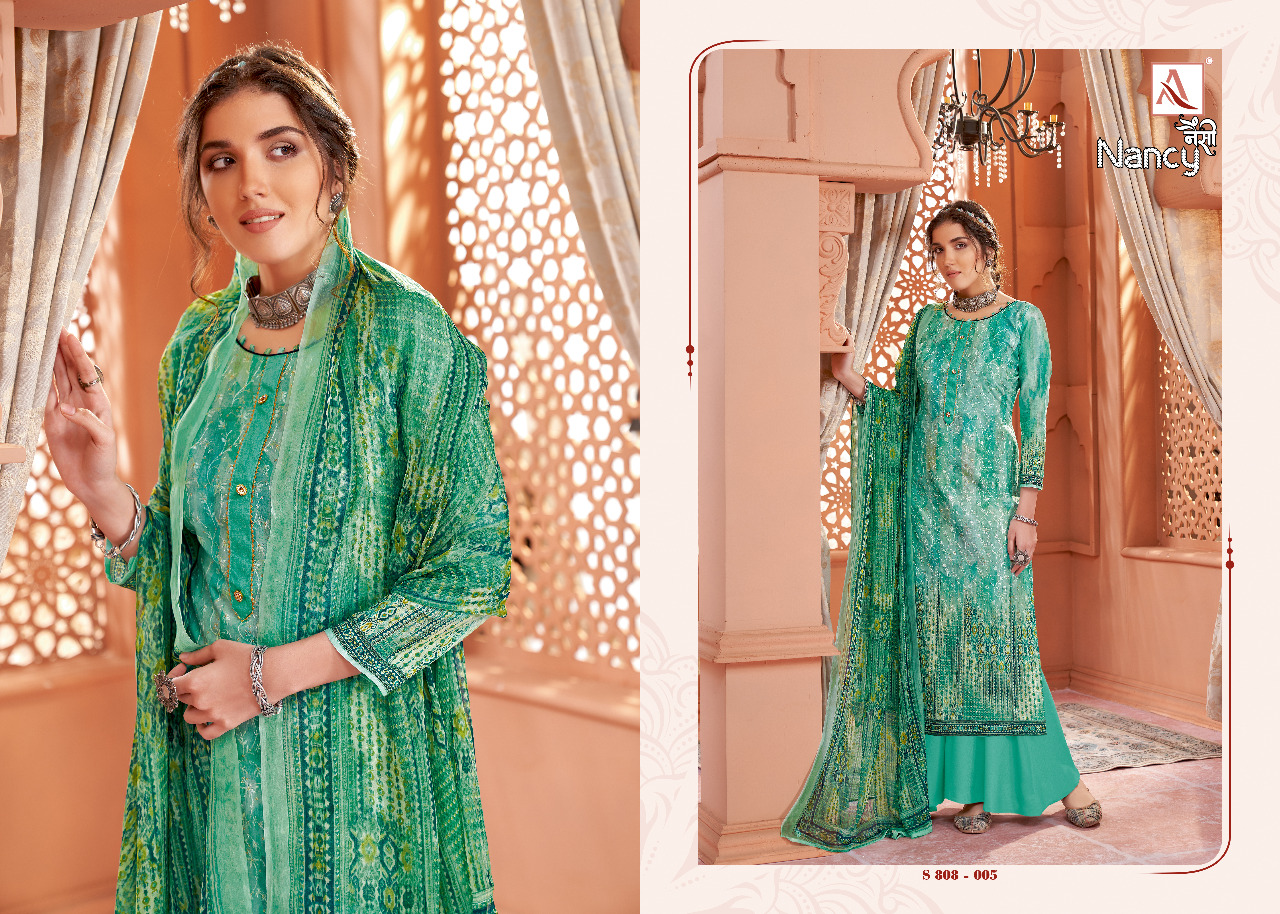 alok suit nancy jam cotton elegant look salwar suit catalog