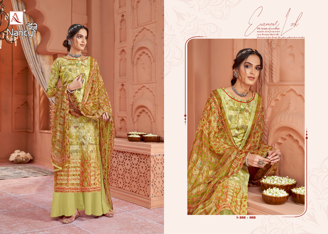 alok suit nancy jam cotton elegant look salwar suit catalog