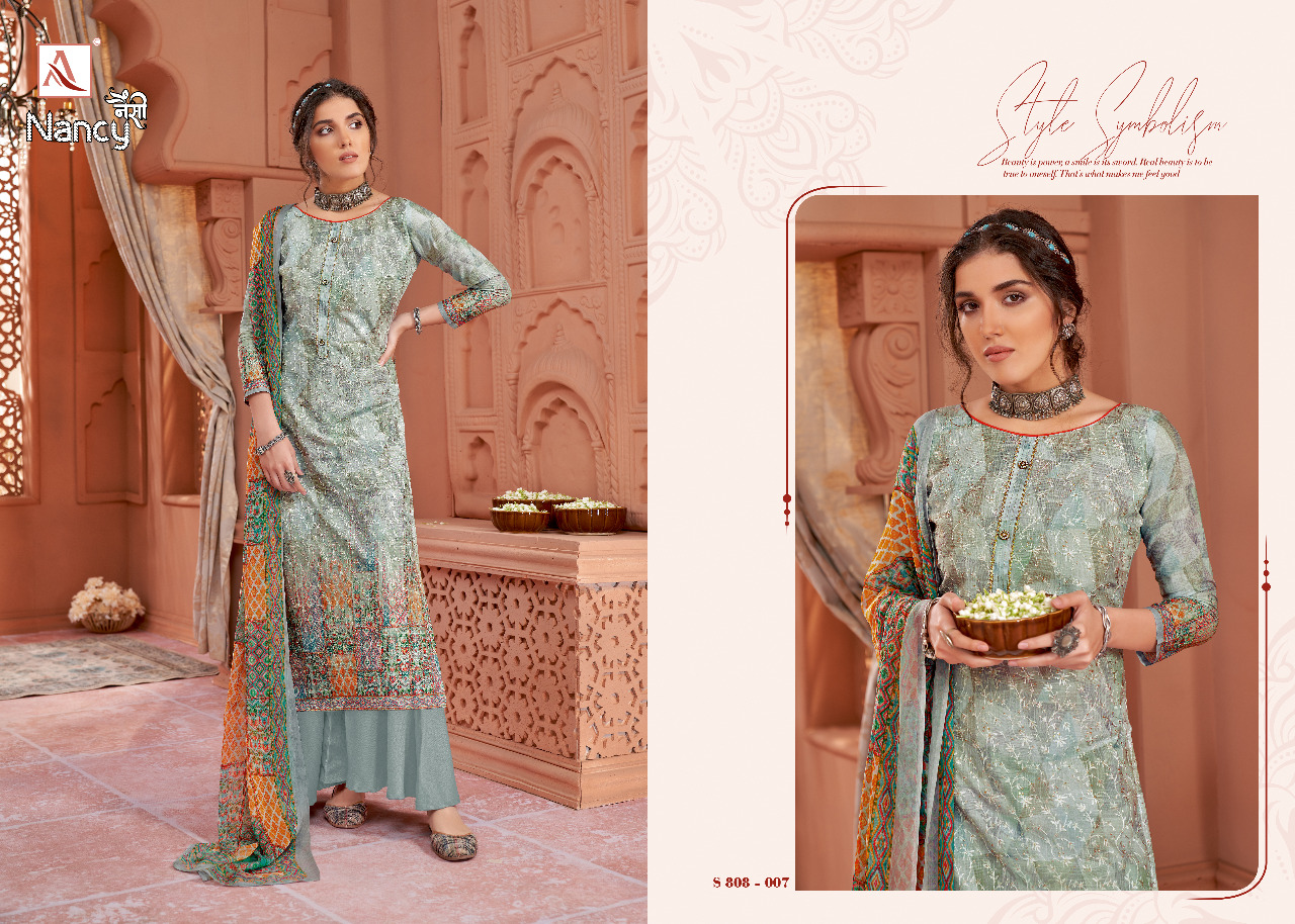 alok suit nancy jam cotton elegant look salwar suit catalog