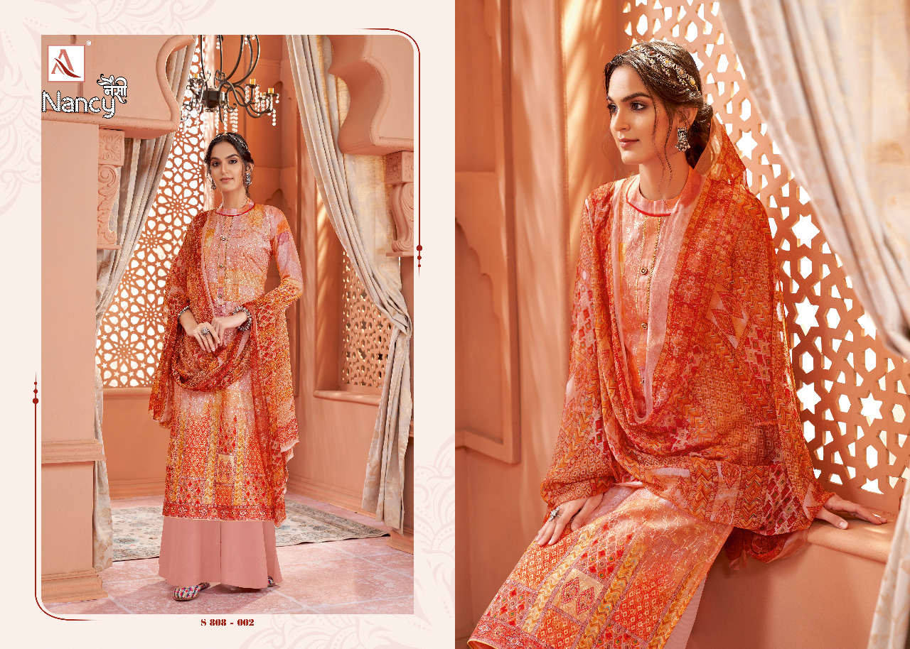 alok suit nancy jam cotton elegant look salwar suit catalog