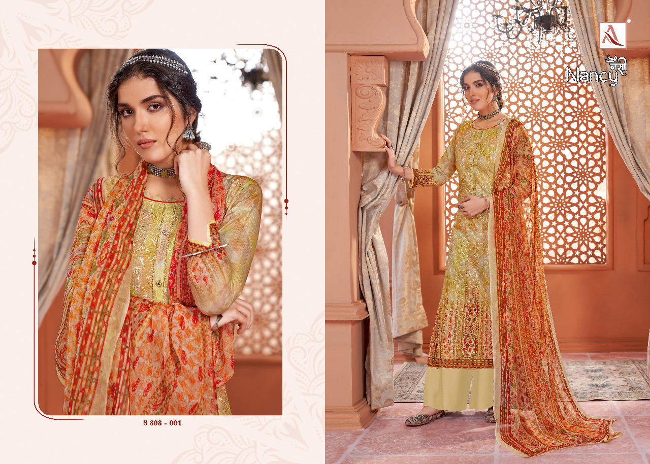 alok suit nancy jam cotton elegant look salwar suit catalog