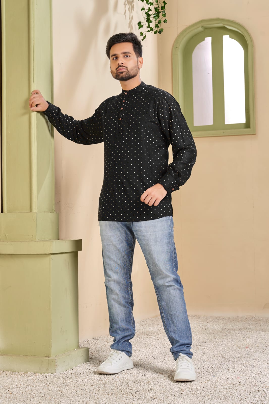 Banwery Fashion cherry rayon innovative look combo of Short Kurta with and Short Top catalog