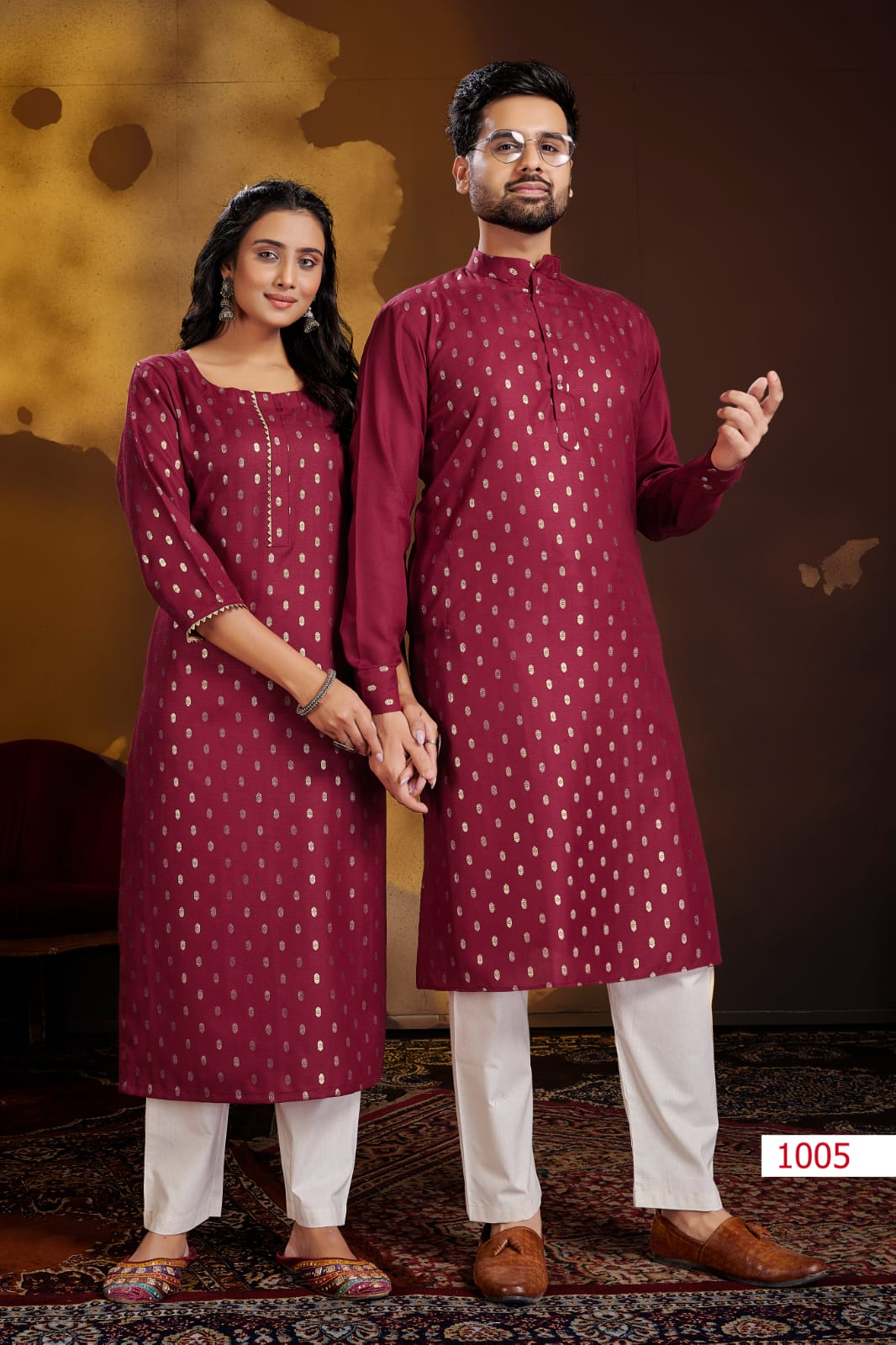 Banwery Fashion couple dream attrective look Kurta with Payjama and Kurti with Pants catalog