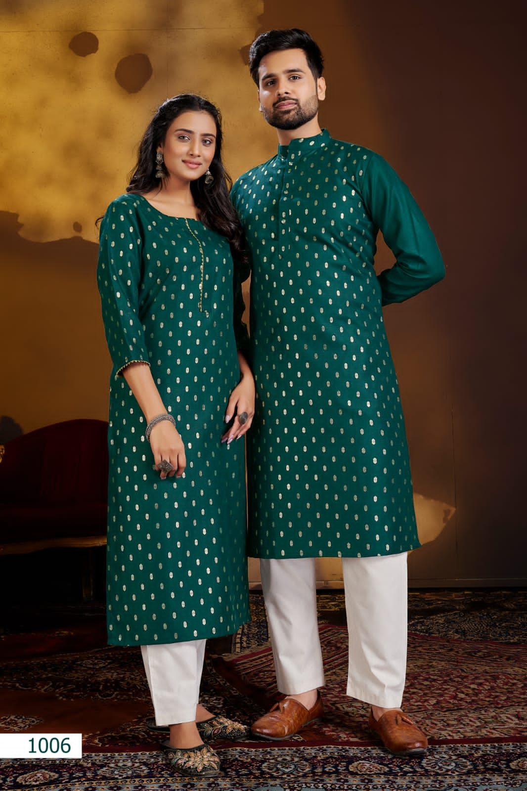 Banwery Fashion couple dream attrective look Kurta with Payjama and Kurti with Pants catalog