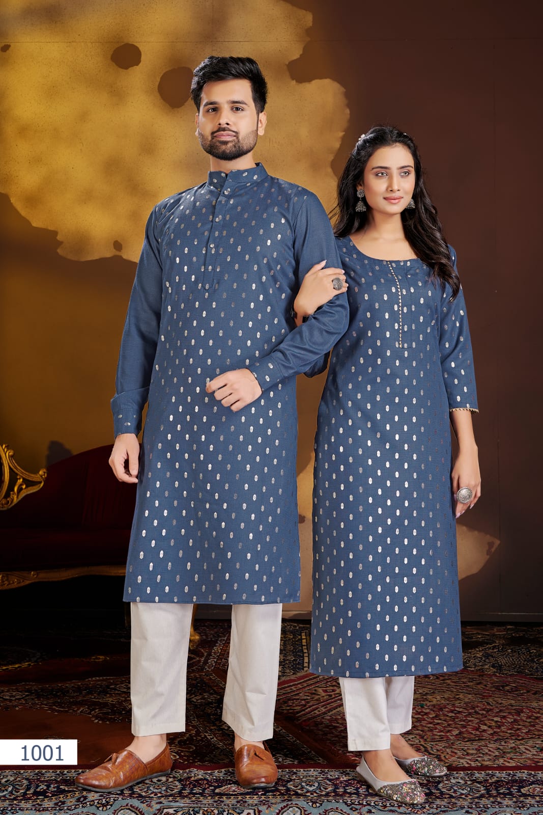 Banwery Fashion couple dream attrective look Kurta with Payjama and Kurti with Pants catalog