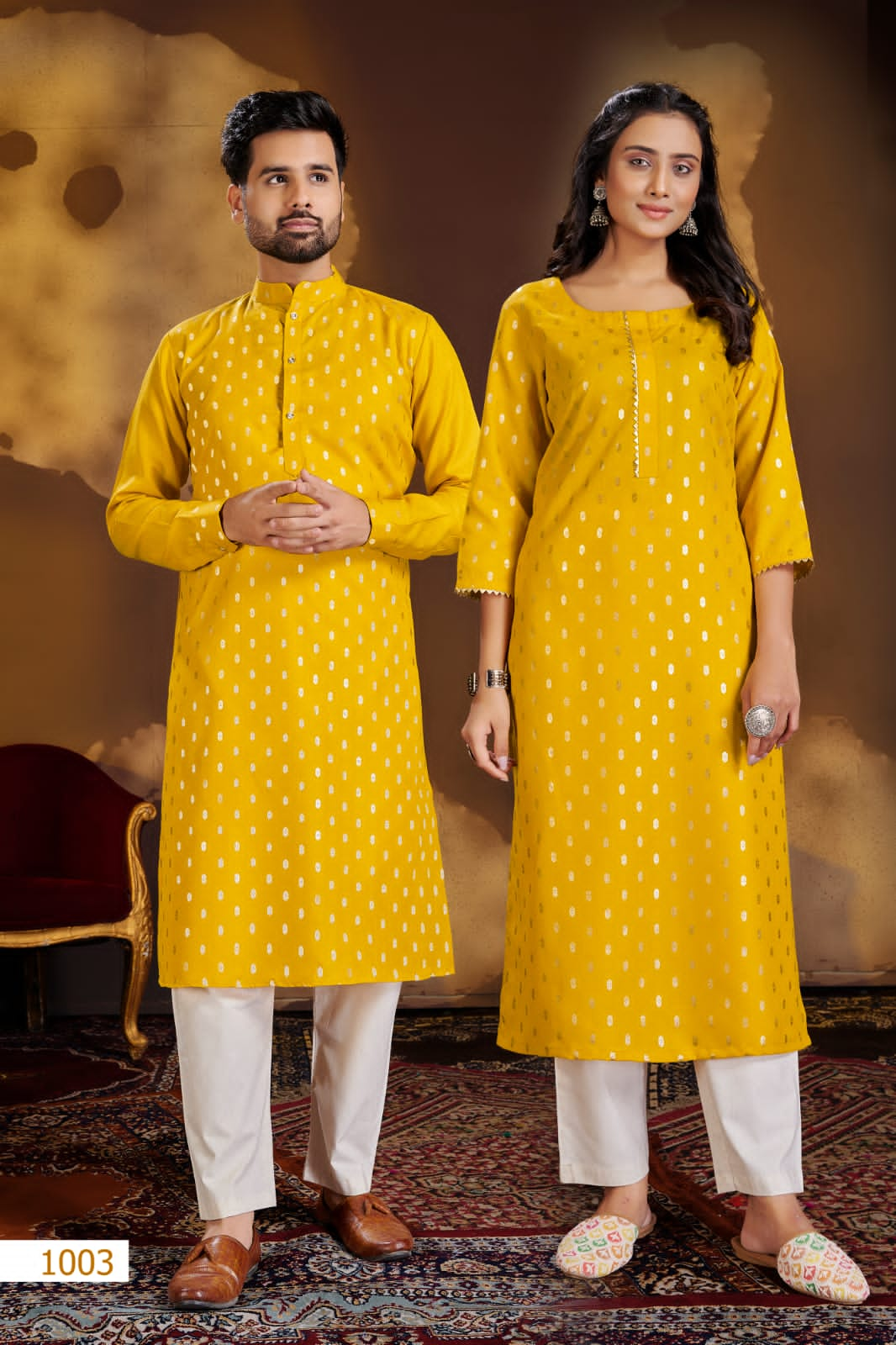 Banwery Fashion couple dream attrective look Kurta with Payjama and Kurti with Pants catalog