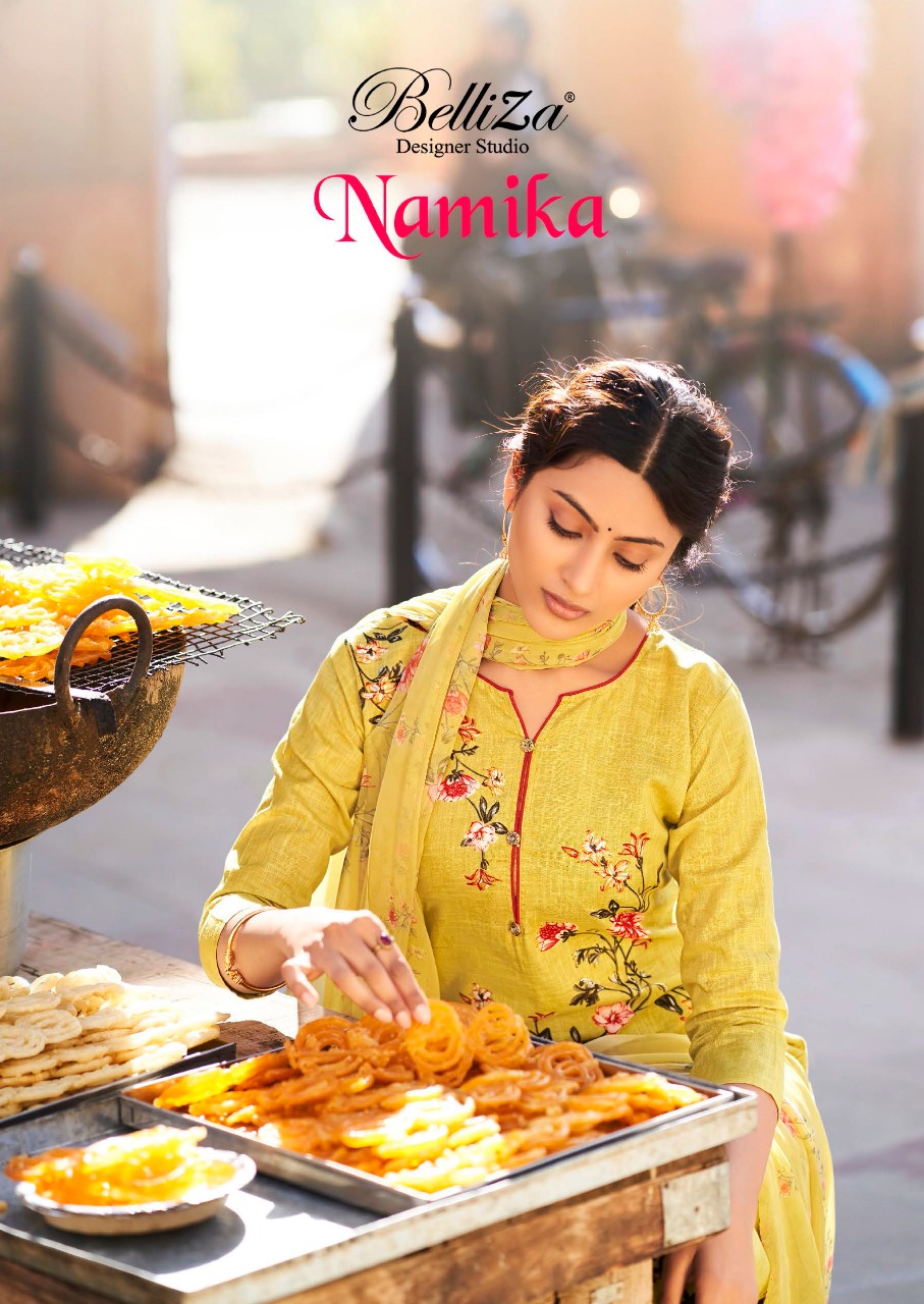 belliza designer studio namika cotton gorgeous look salwar suit catalog