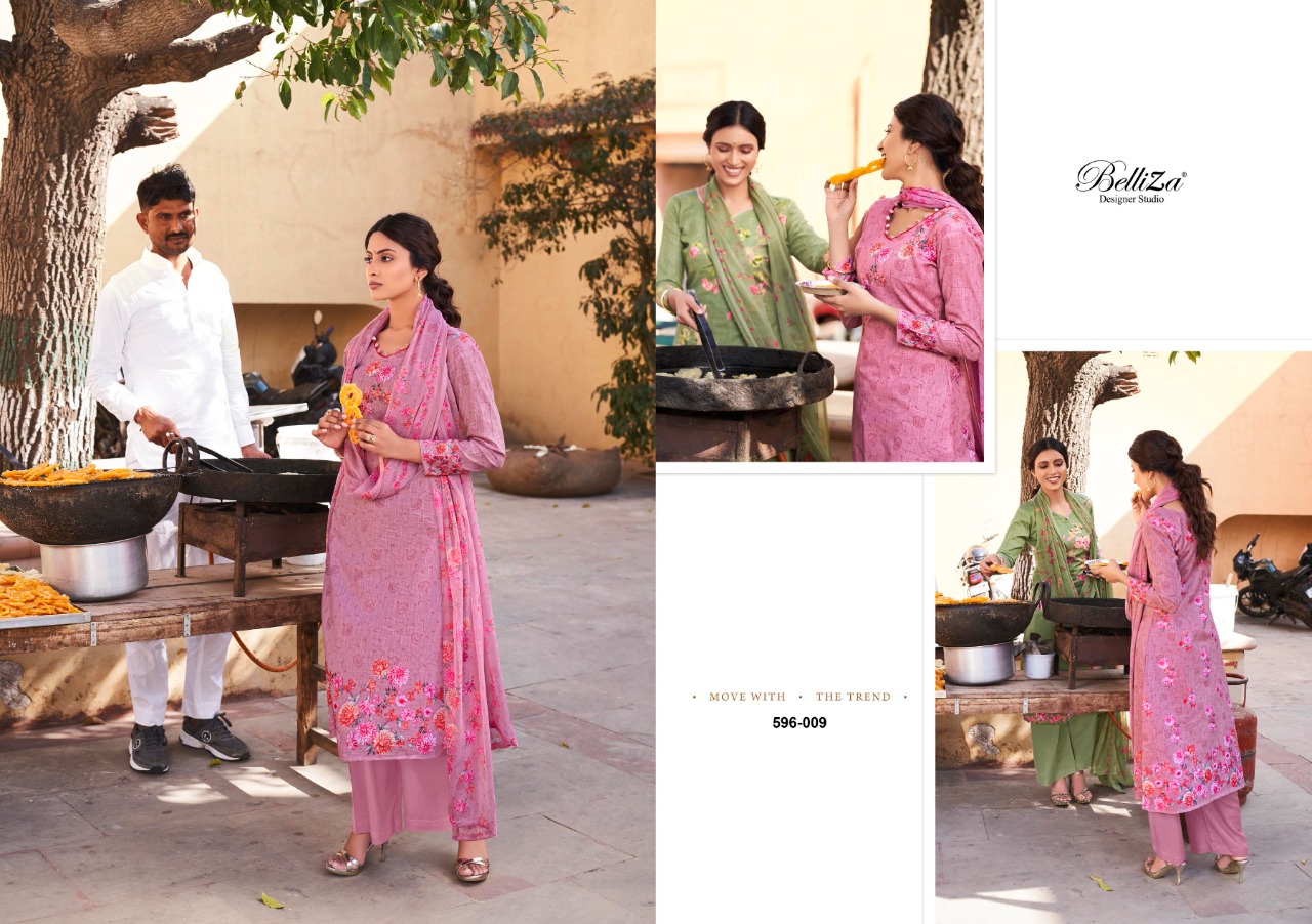 belliza designer studio namika cotton gorgeous look salwar suit catalog