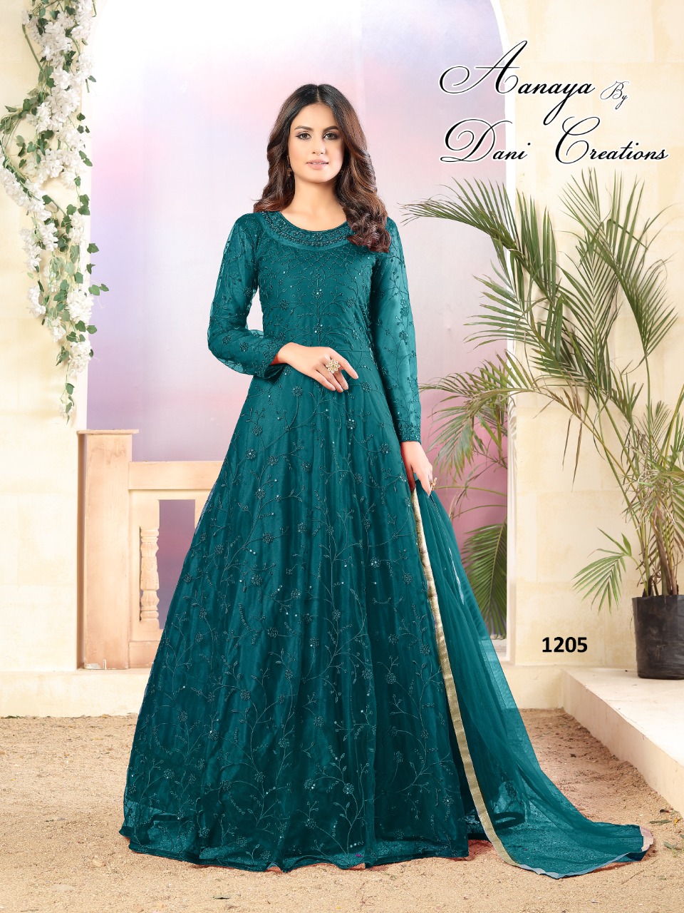 dani Aanaya 1200 Series Vol 112 net heavy Thread regal look salwar suit catalog