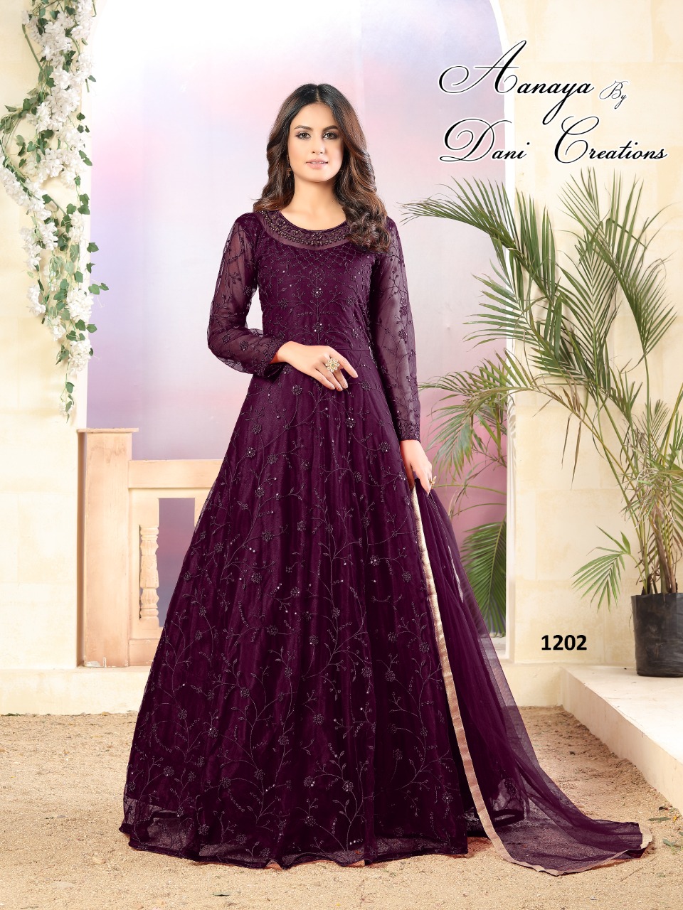 dani Aanaya 1200 Series Vol 112 net heavy Thread regal look salwar suit catalog