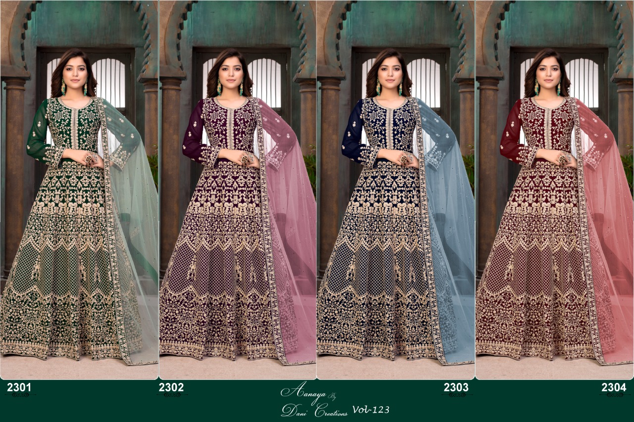 dani aanaya 2300 series faux georgette elegant look salwar suit catalog