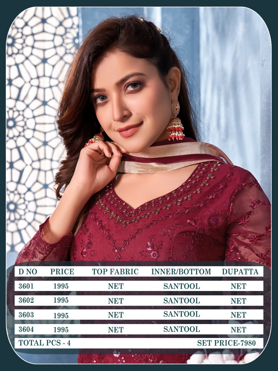 dani aanaya 3600 series  vol 136 net elegant look salwar suit catalog