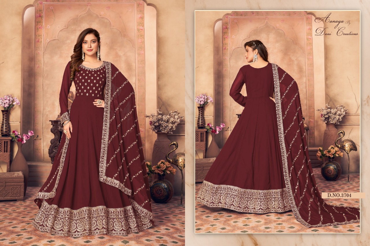 dani aanaya 3700 series vol 137 georgette catchy look salwar suit catalog