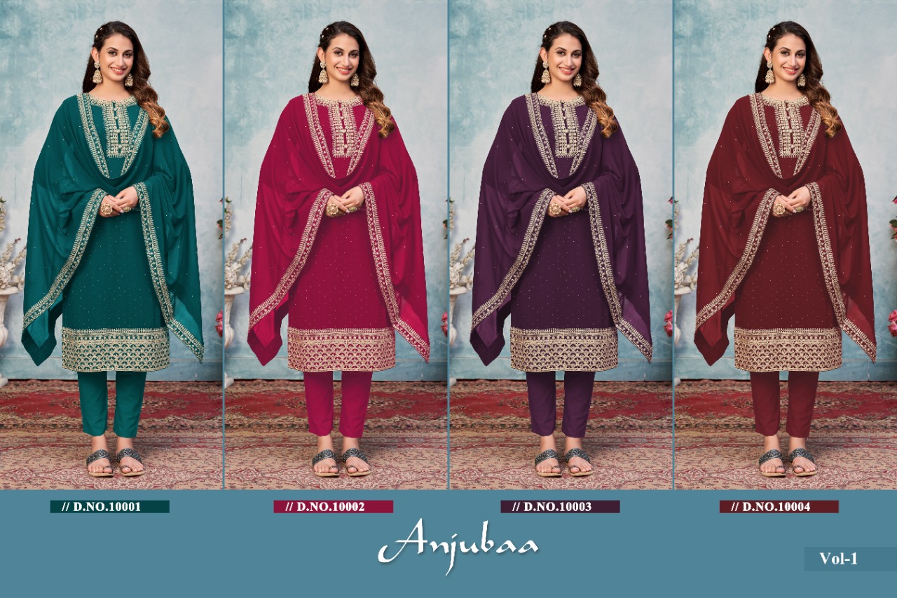 dani anjubaa vol 1 georgette new and modern style salwar suit catalog