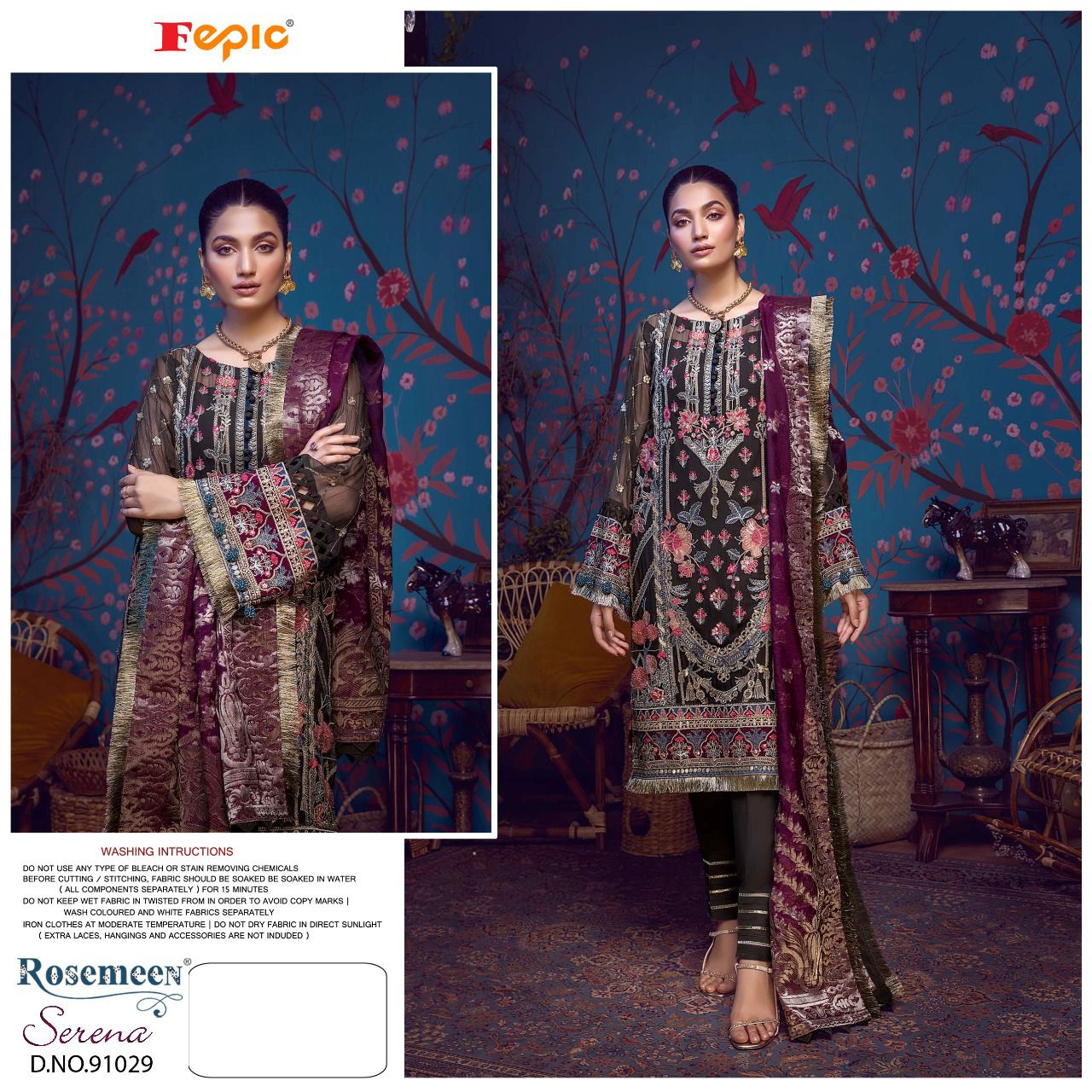 fapic rosemeen 91029 georgette regal look salwar suit single