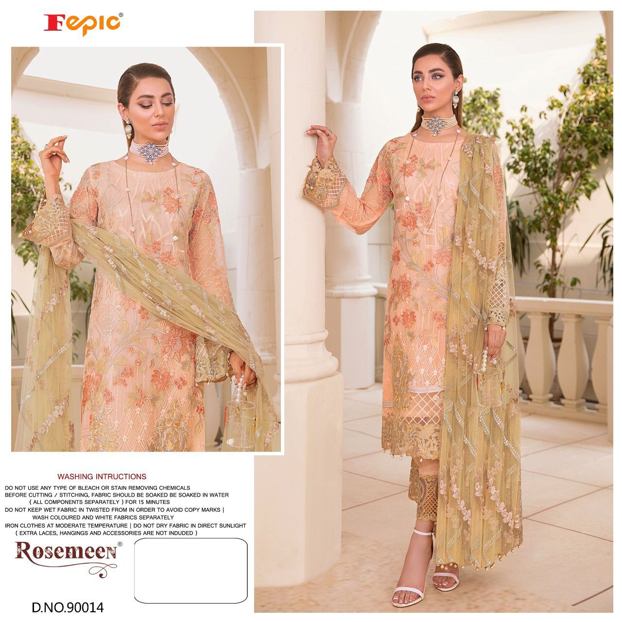 fepic rosemeen 90014 georgette catchy look salwar suit single