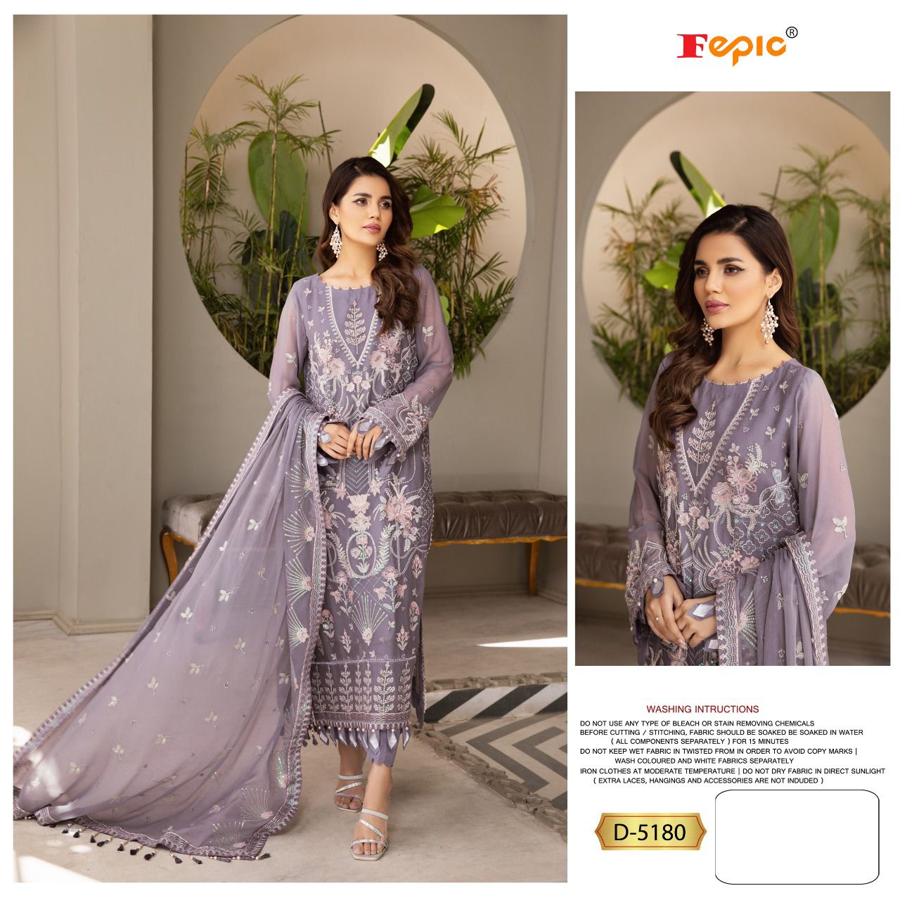 fepic rosemeen d 5180 georgette astonishing salwar suit single