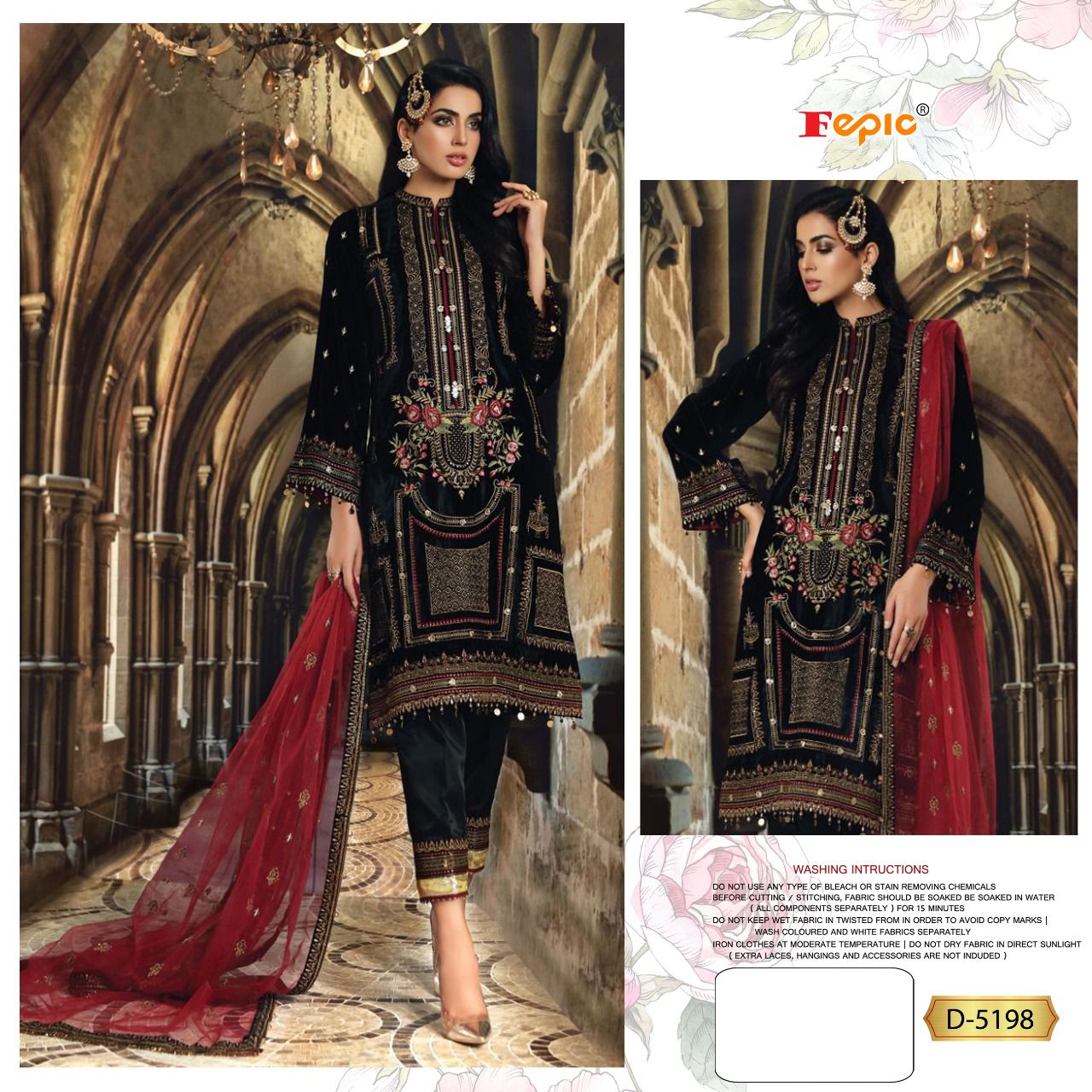 fepic rosemeen d 5198 georgette catchy look salwar suit single