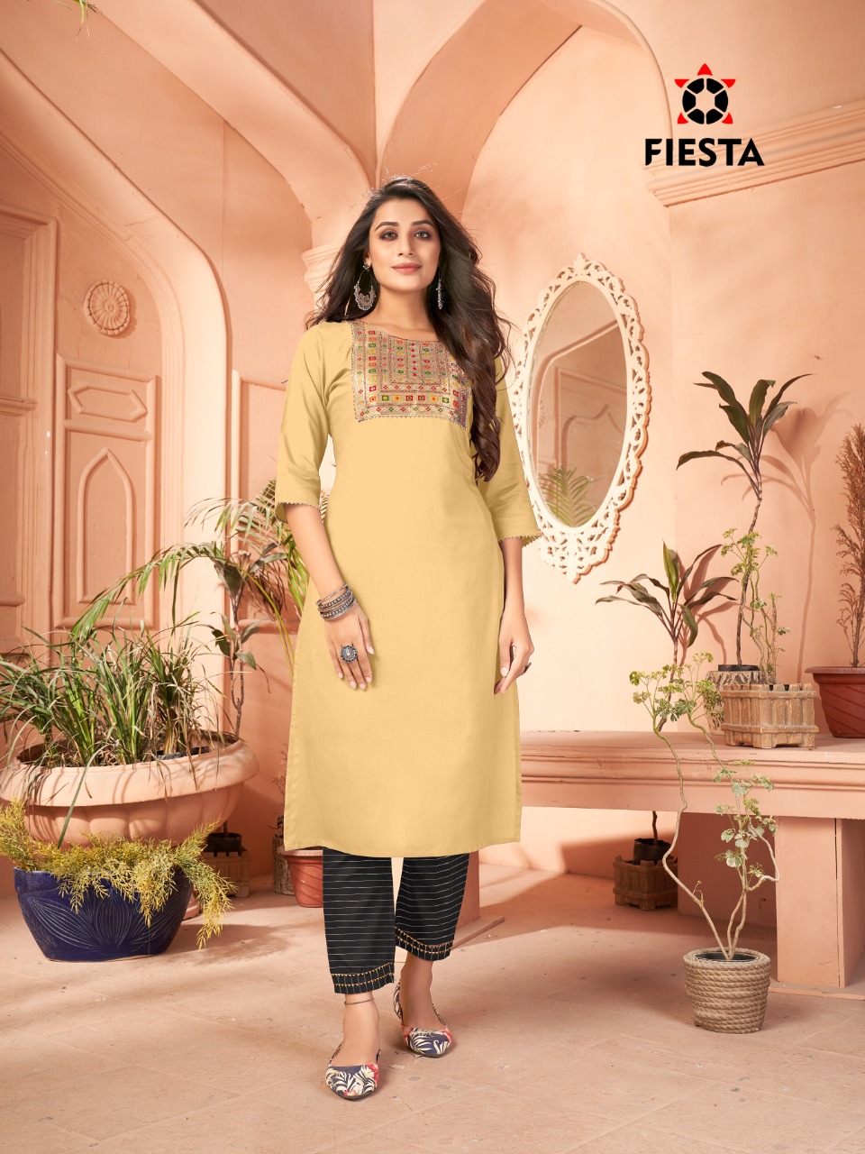 fiesta rang rayon modern look top with bottom catalog