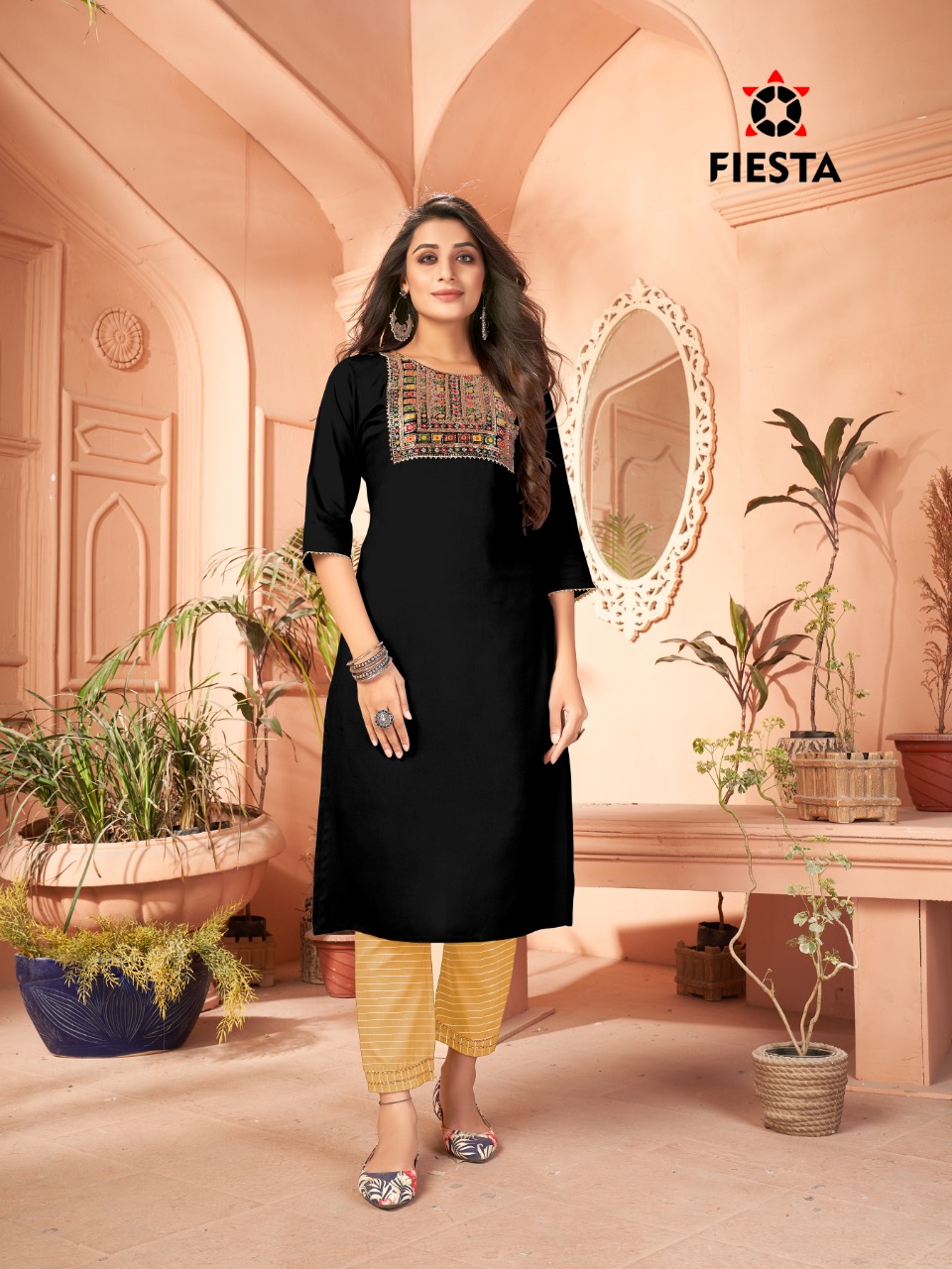 fiesta rang rayon modern look top with bottom catalog