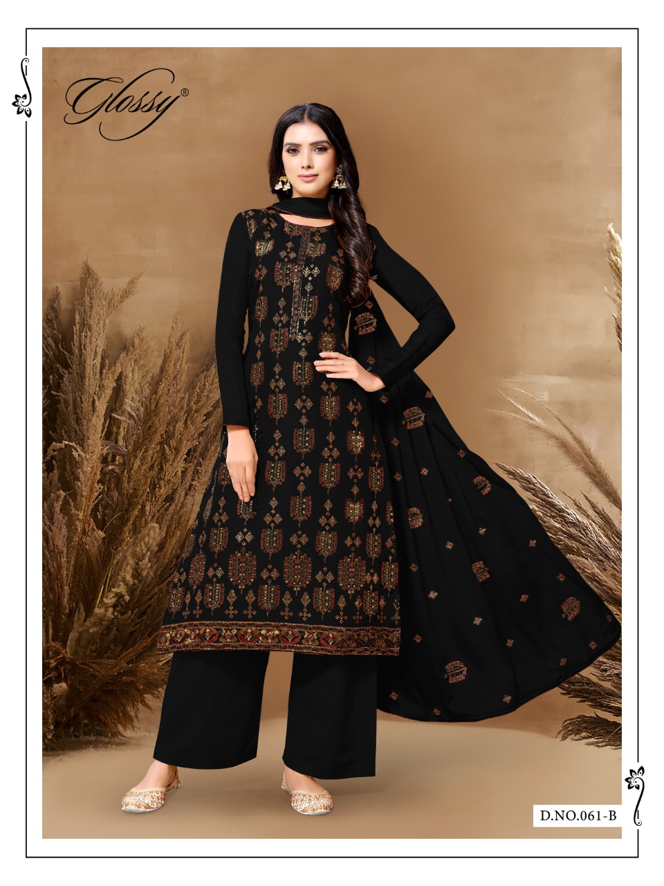 glossy d no 61 viscose innovative style salwar suit catalog