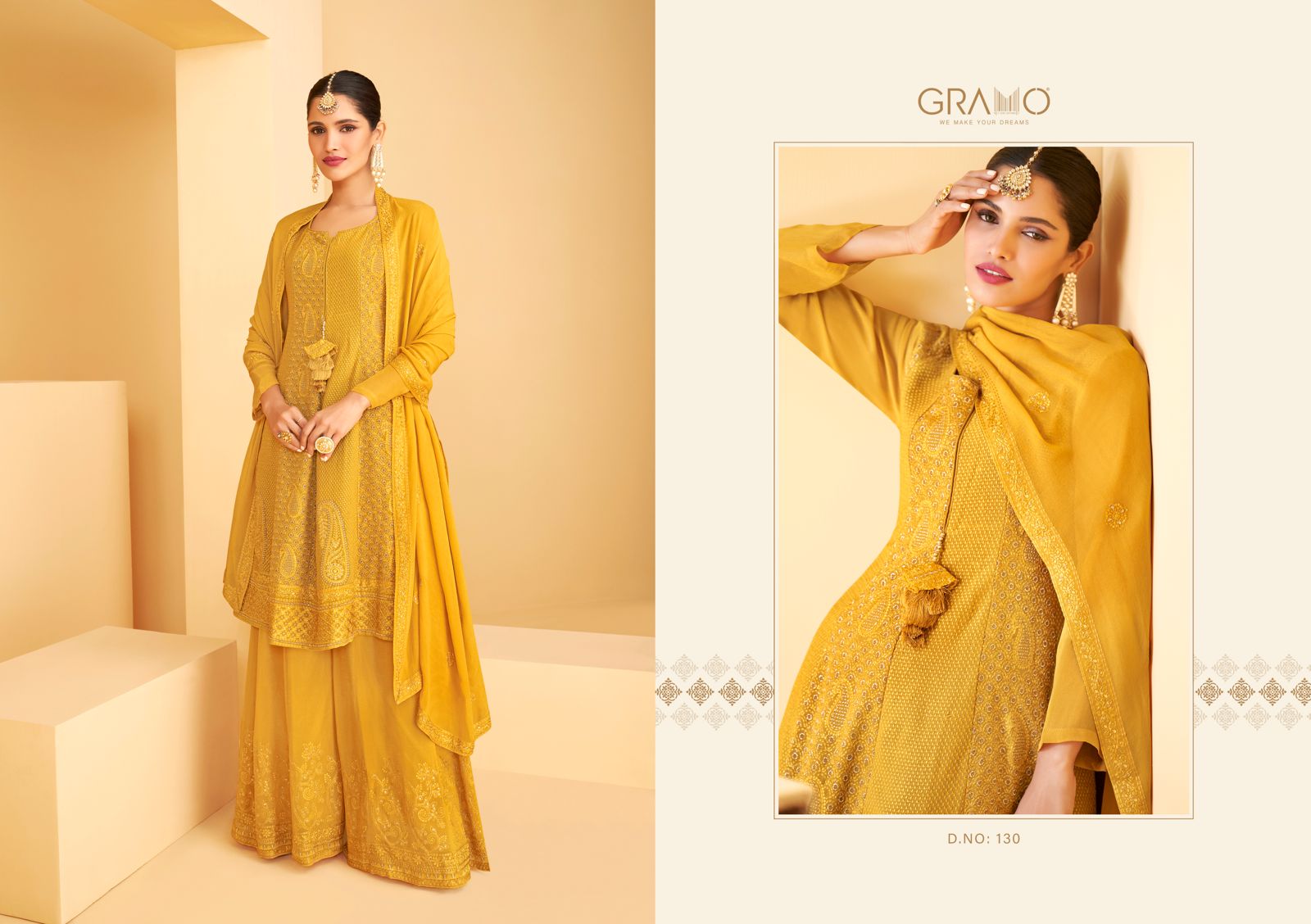 gramo navabi vol 4 fox jorjet innovative style top bottom with dupatta catalog