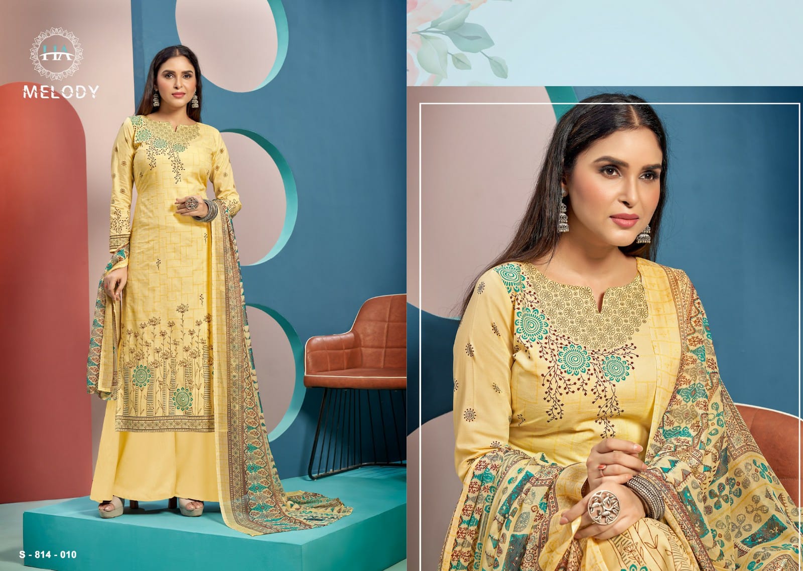 Harshit Fashion alok suit melody cambric cotton innovative print salwar suit catalog