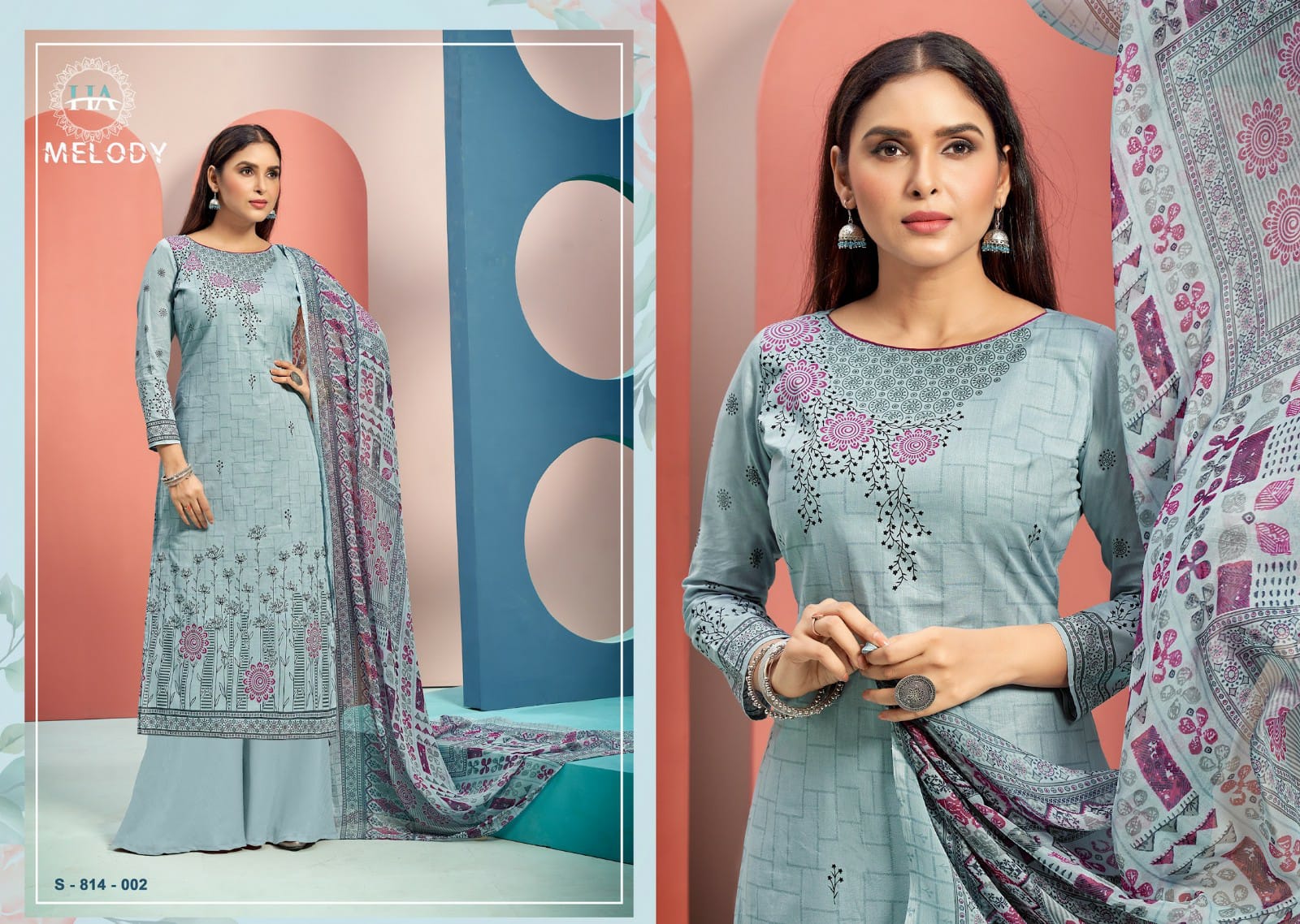 Harshit Fashion alok suit melody cambric cotton innovative print salwar suit catalog