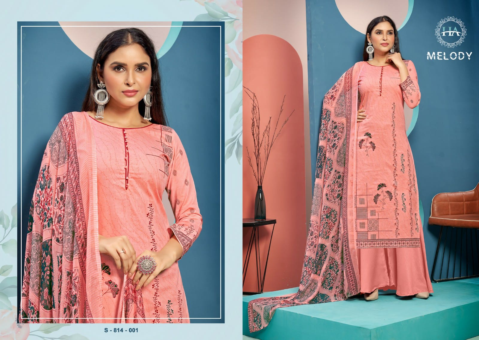 Harshit Fashion alok suit melody cambric cotton innovative print salwar suit catalog