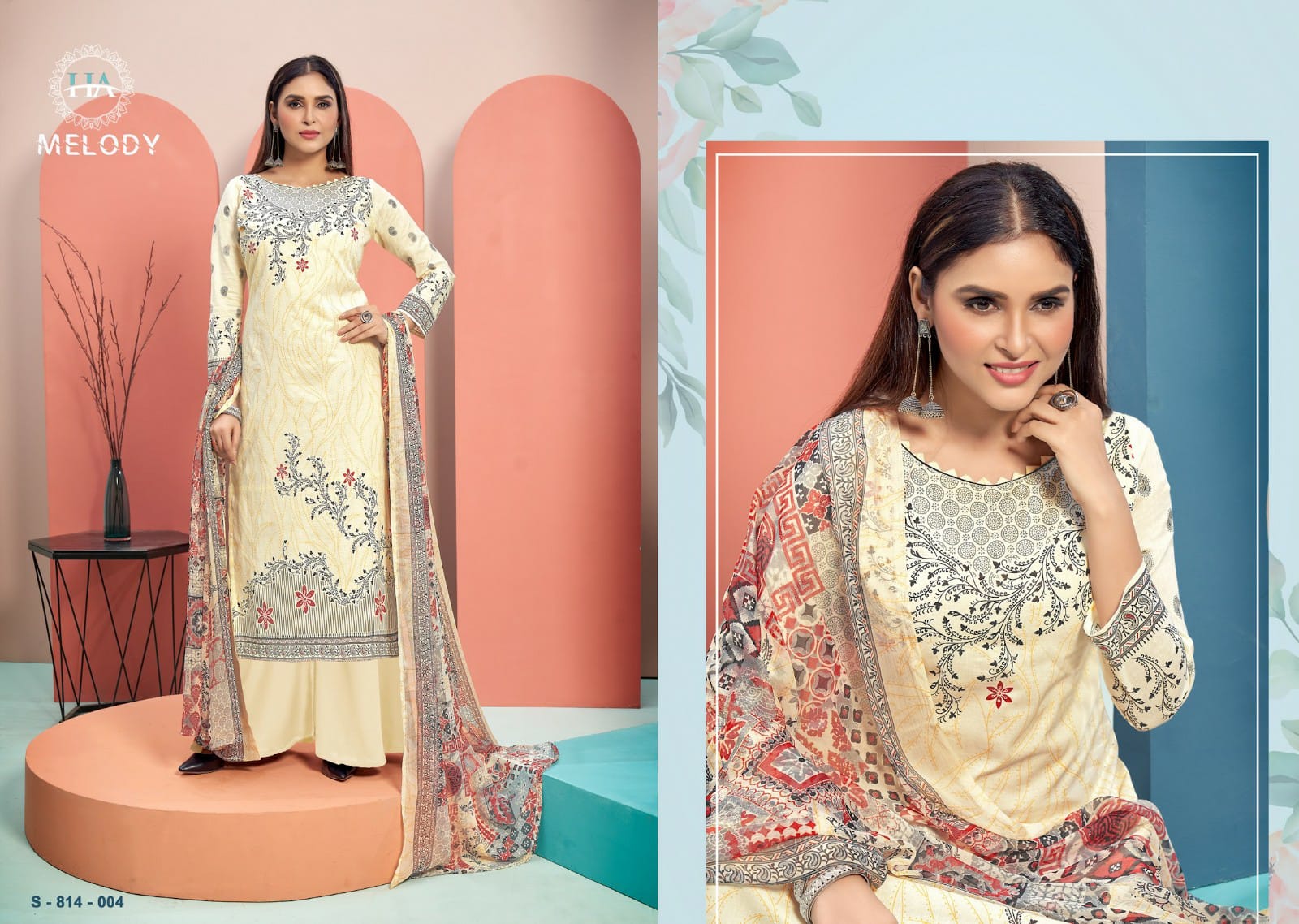 Harshit Fashion alok suit melody cambric cotton innovative print salwar suit catalog