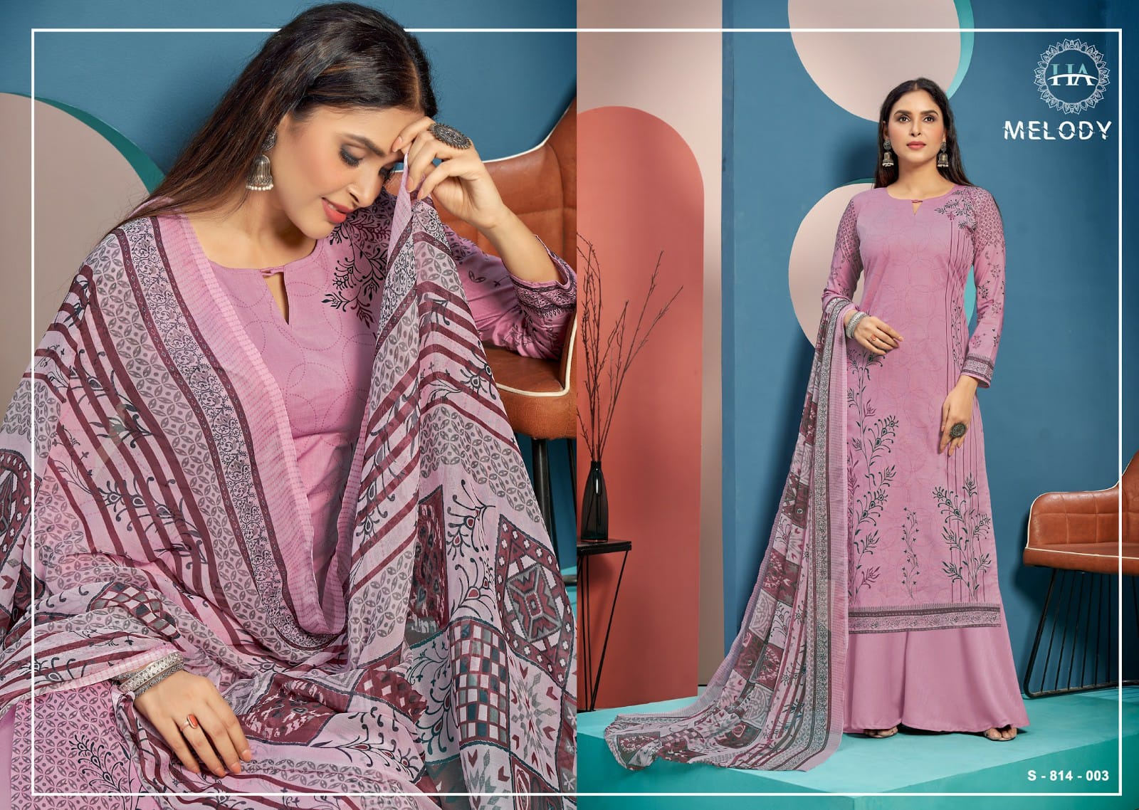 Harshit Fashion alok suit melody cambric cotton innovative print salwar suit catalog