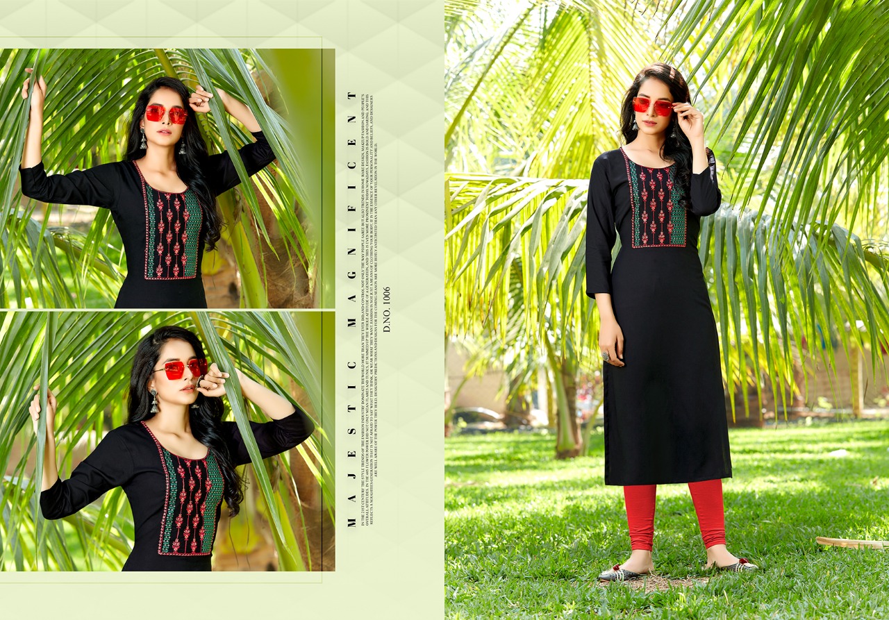 jinesh nx aaliya vol 2 rayon decent look kurti catalog