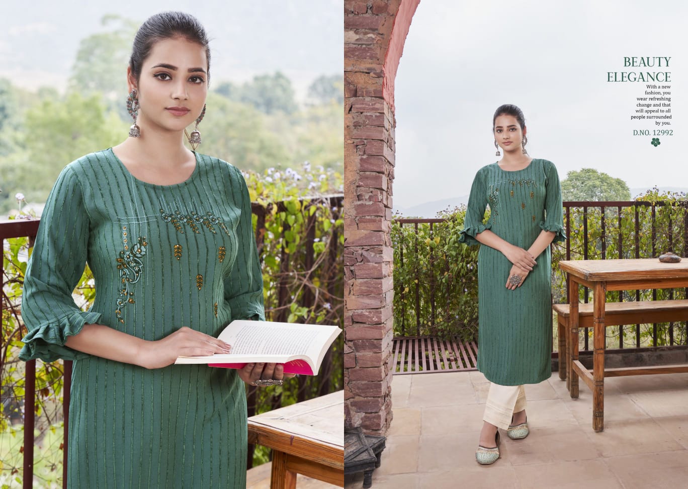 kalaroop by kajree angel rayon astonishing look kurti catalog