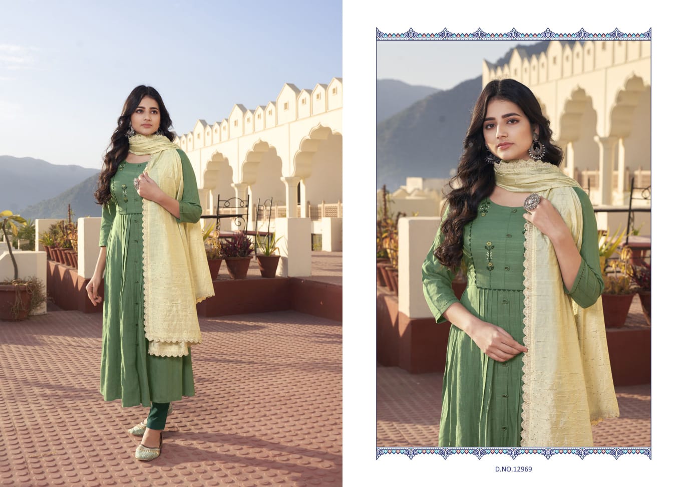 kalaroop by kajree Olivia fancy innovative style top pent with dupatta catalog