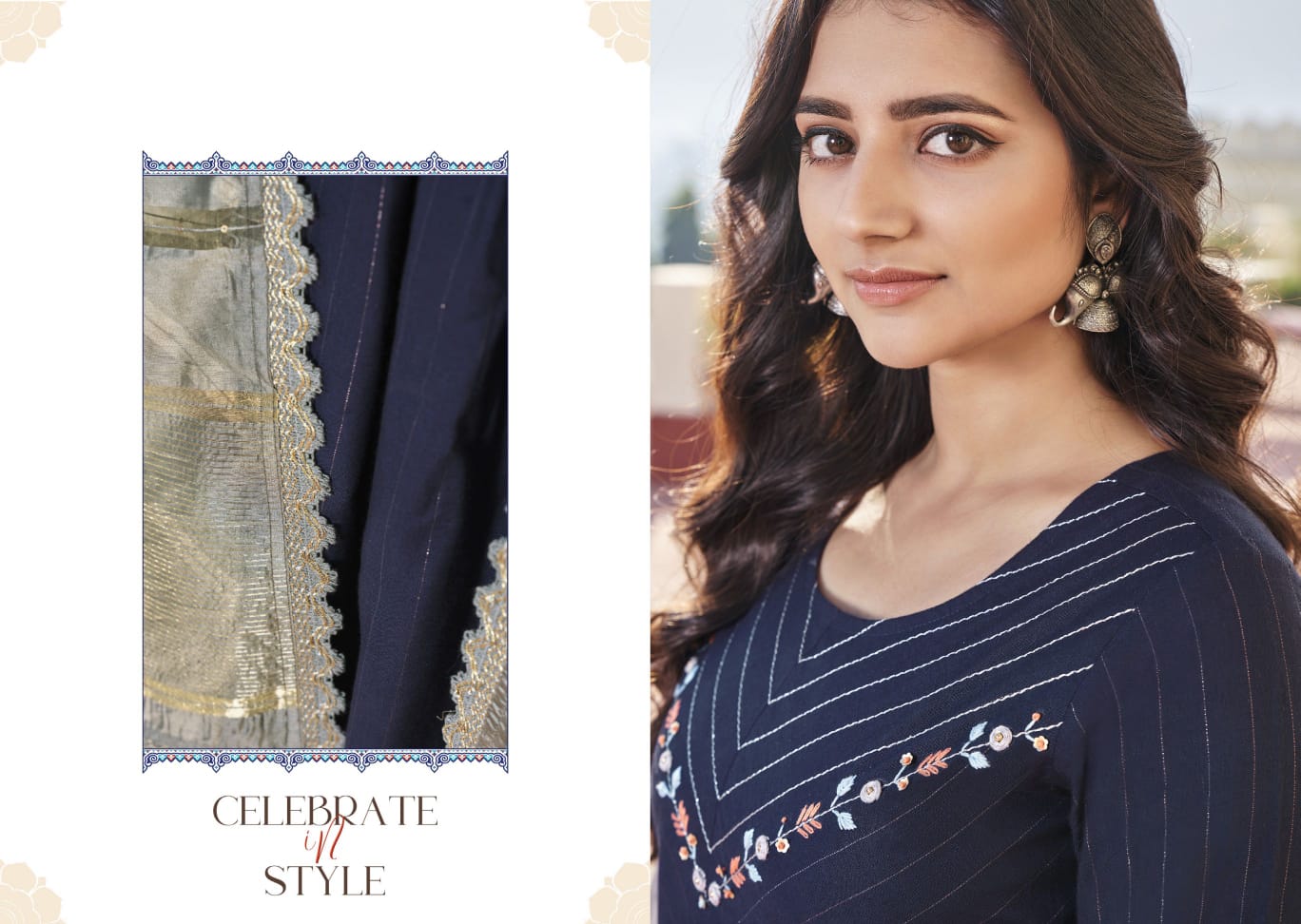 kalaroop by kajree Olivia fancy innovative style top pent with dupatta catalog