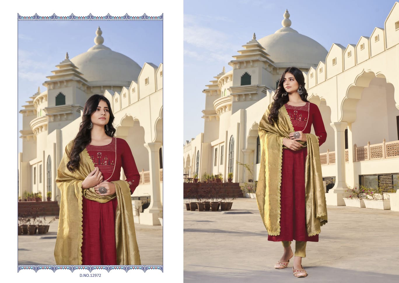 kalaroop by kajree Olivia fancy innovative style top pent with dupatta catalog