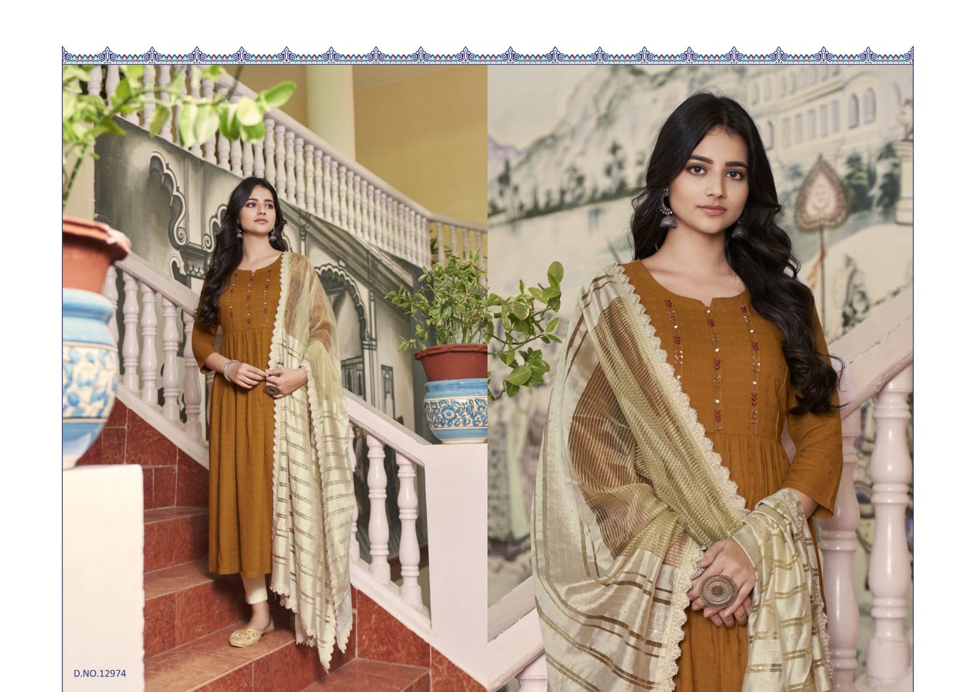 kalaroop by kajree Olivia fancy innovative style top pent with dupatta catalog