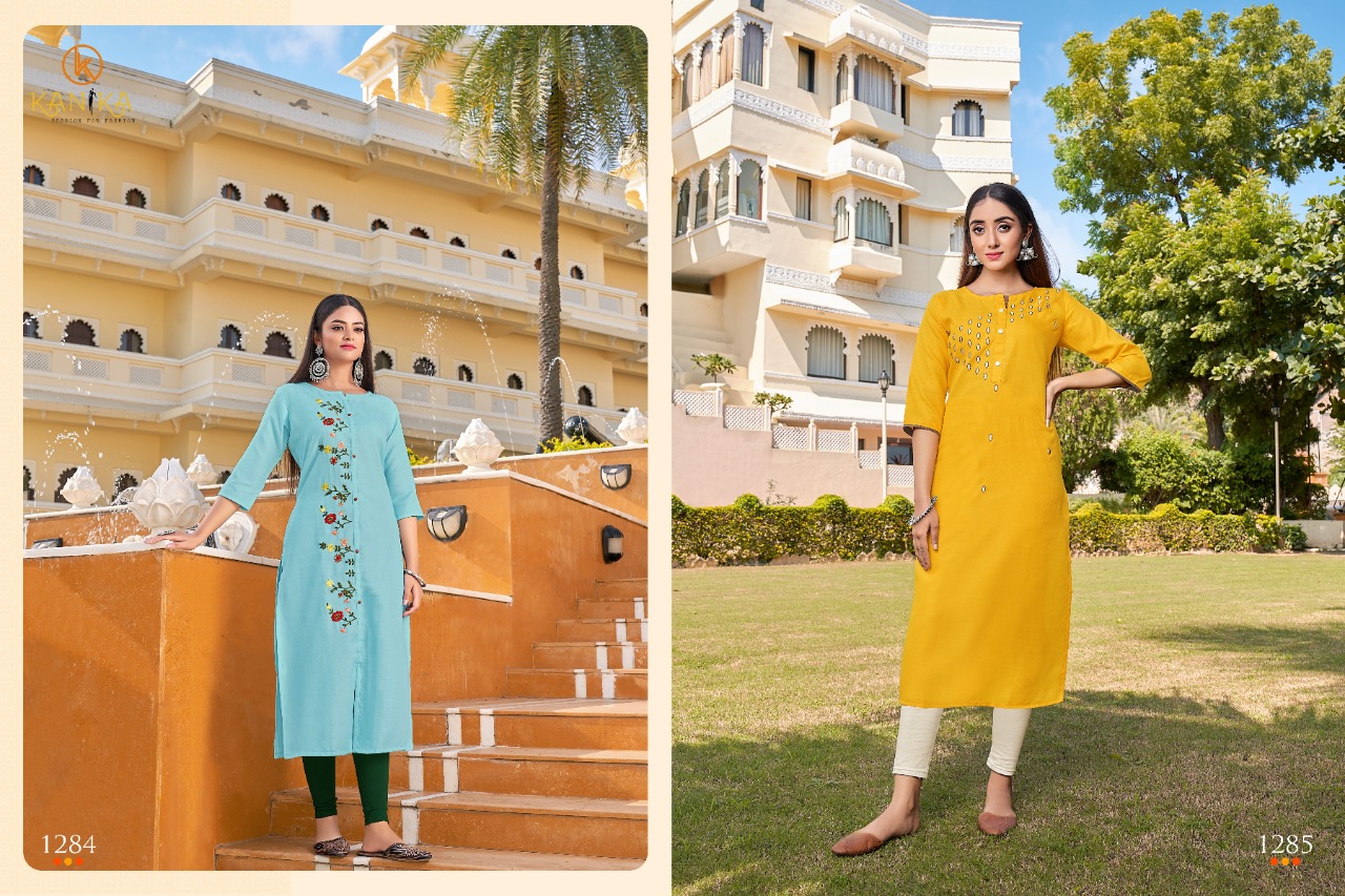 kanika Aditi Vol  11 Rubby silk innovative look kurti catalog