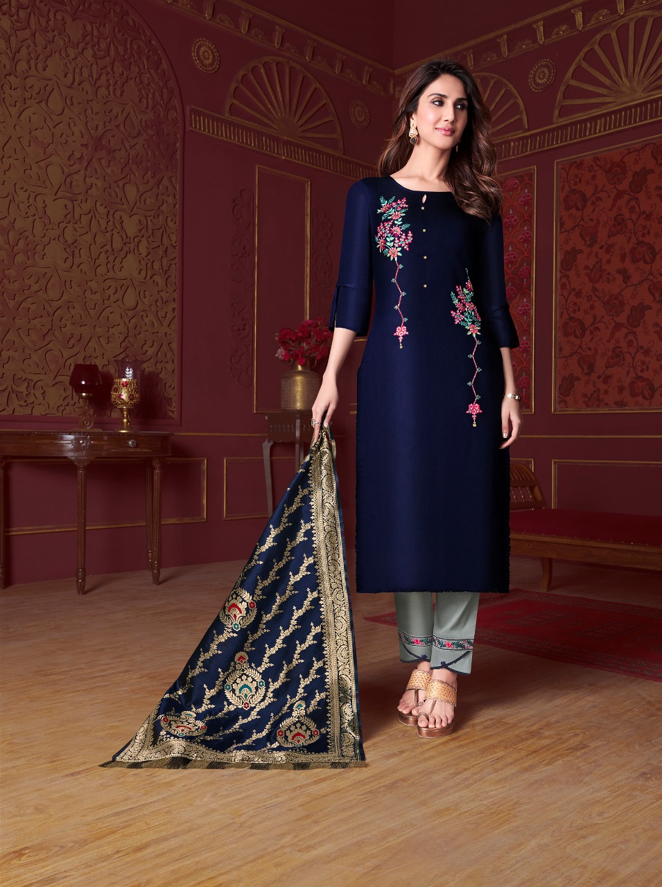 lily and lali modal new and modern style top with bottom and dupatta catalog